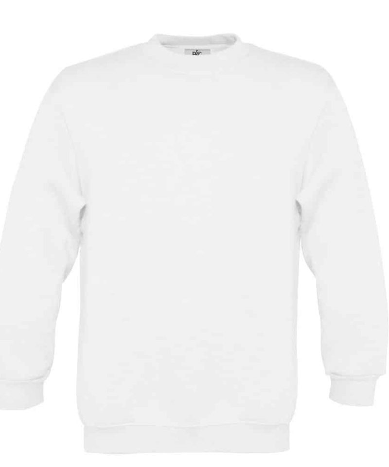Felpa Bambino Girocollo Felpata B&C Collection BCWK680 bianco