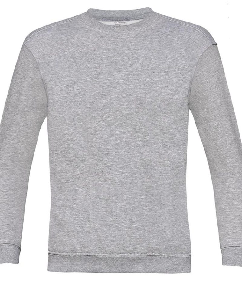 Felpa Bambino Girocollo Felpata B&C Collection BCWK680 grigio melange