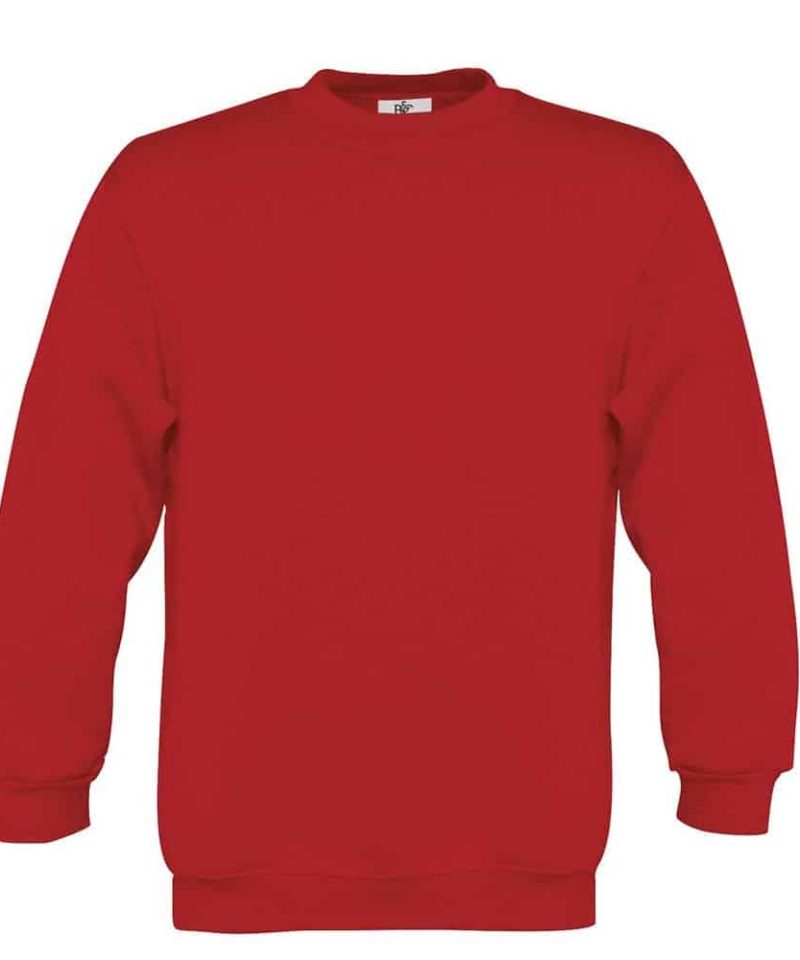 Felpa Bambino Girocollo Felpata B&C Collection BCWK680 rosso