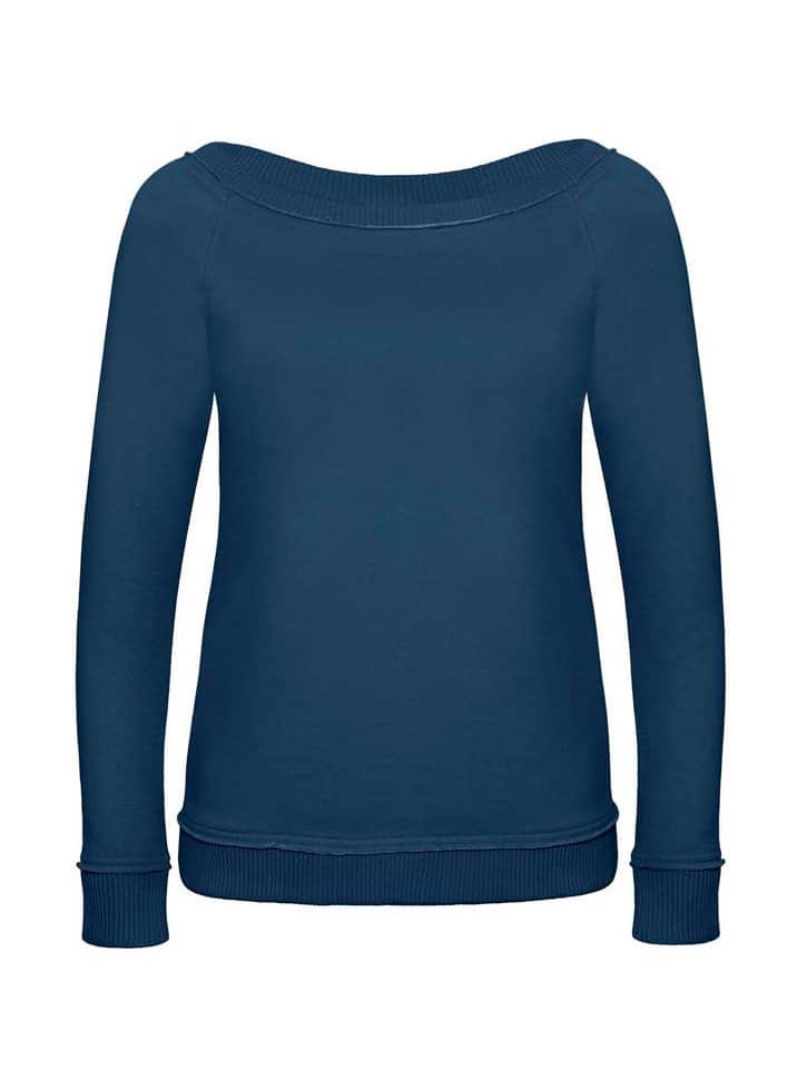 Felpa Donna Girocollo Ampio BC Collection BCWWD21 11 Felpa Donna Girocollo Ampio BC Collection BCWWD21 blu