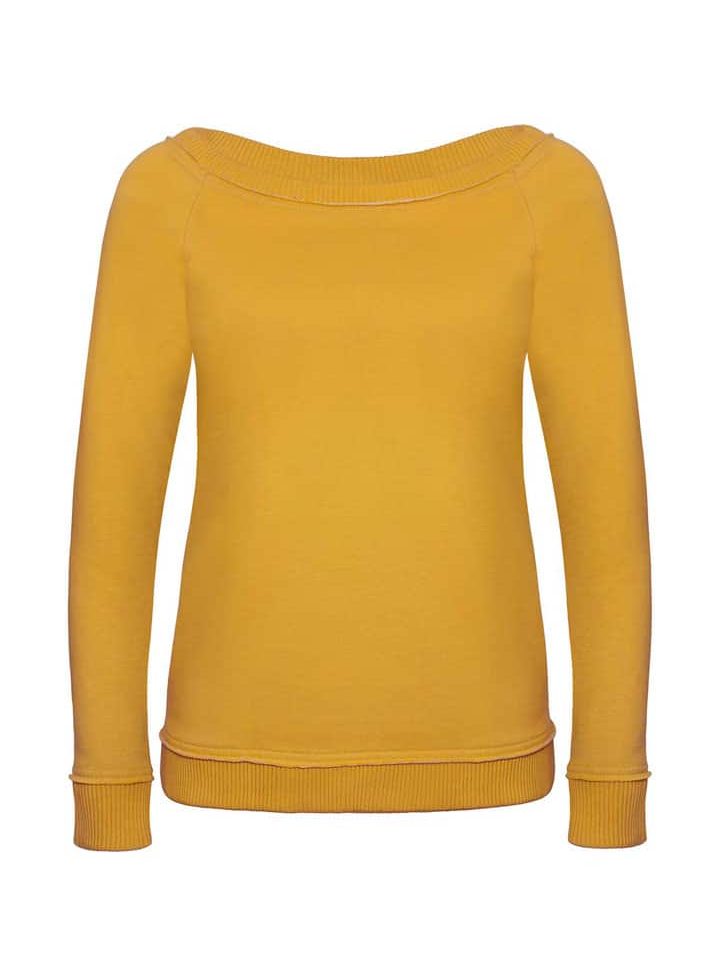 Felpa Donna Girocollo Ampio BC Collection BCWWD21 giallo ocra