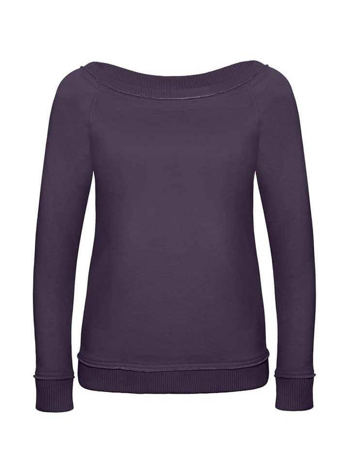 Felpa Donna Girocollo Ampio BC Collection BCWWD21 8 Felpa Donna Girocollo Ampio BC Collection BCWWD21 viola porpora
