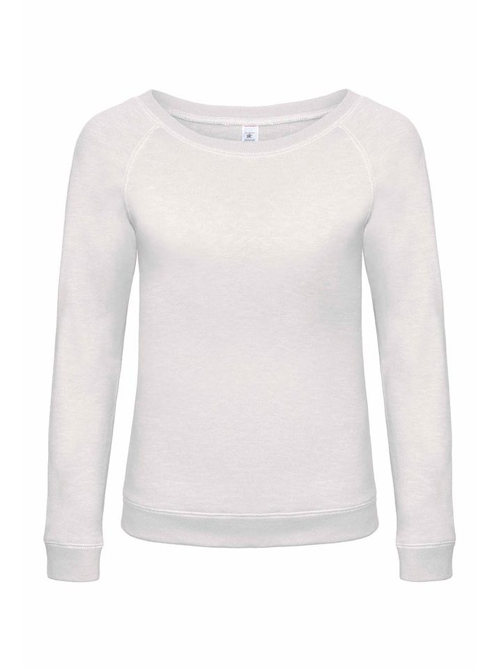 Felpa Donna Girocollo Ampio BC Collection BCWWD23 13 Felpa Donna Girocollo Ampio BC Collection BCWWD23 bianco