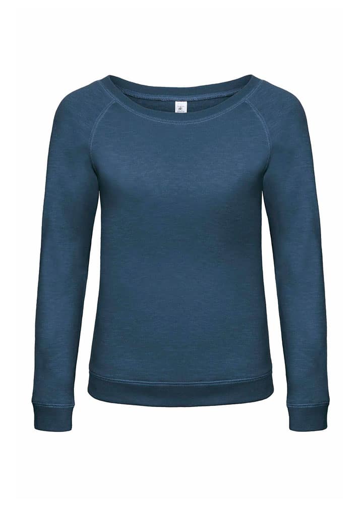Felpa Donna Girocollo Ampio BC Collection BCWWD23 7 Felpa Donna Girocollo Ampio BC Collection BCWWD23 blu