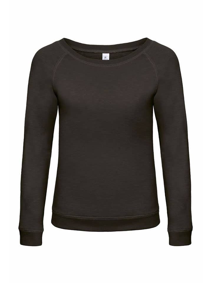 Felpa Donna Girocollo Ampio BC Collection BCWWD23 11 Felpa Donna Girocollo Ampio BC Collection BCWWD23 nero