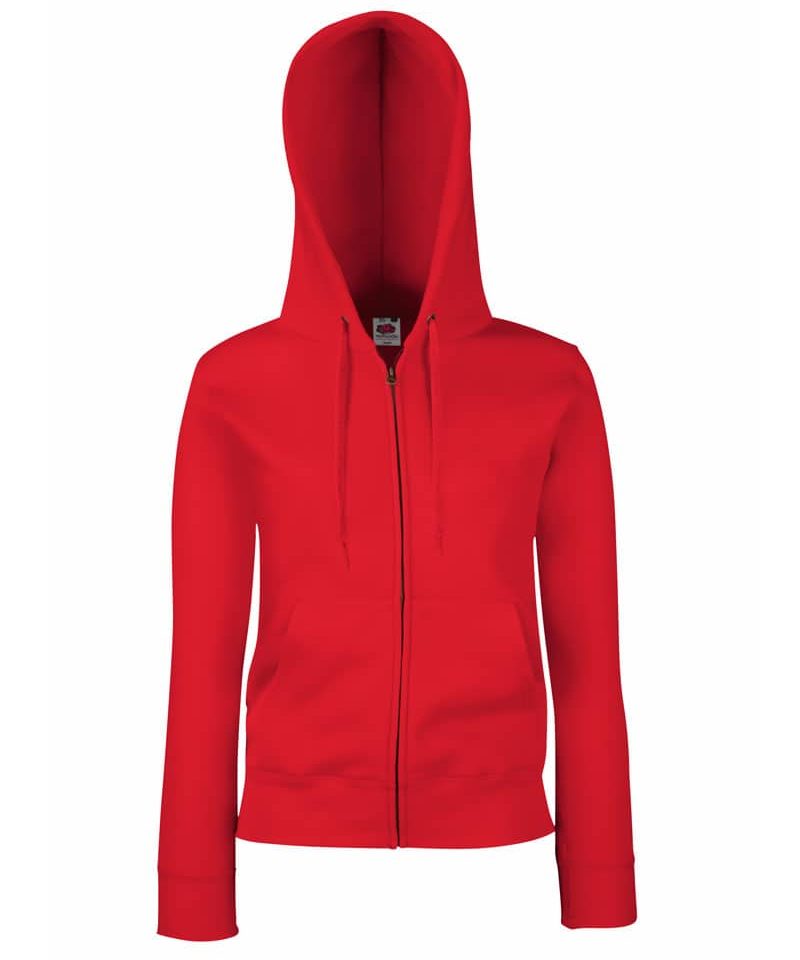 Felpa Donna Premium Cappuccio Zip Fruit of the Loom FR621180 13 Felpa Donna Premium Cappuccio Zip Fruit of the Loom FR621180 Rosso
