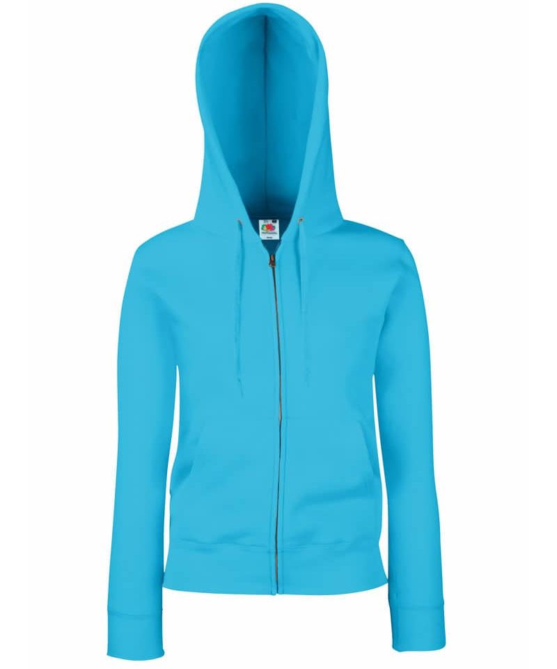 Felpa Donna Premium Cappuccio Zip Fruit of the Loom FR621180 15 Felpa Donna Premium Cappuccio Zip Fruit of the Loom FR621180 Turchese
