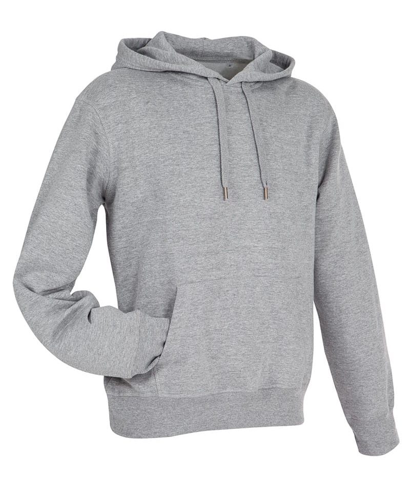 Felpa Cappuccio e Tasca a Marsupio Stedman ST5600 Grigio Melange Medio