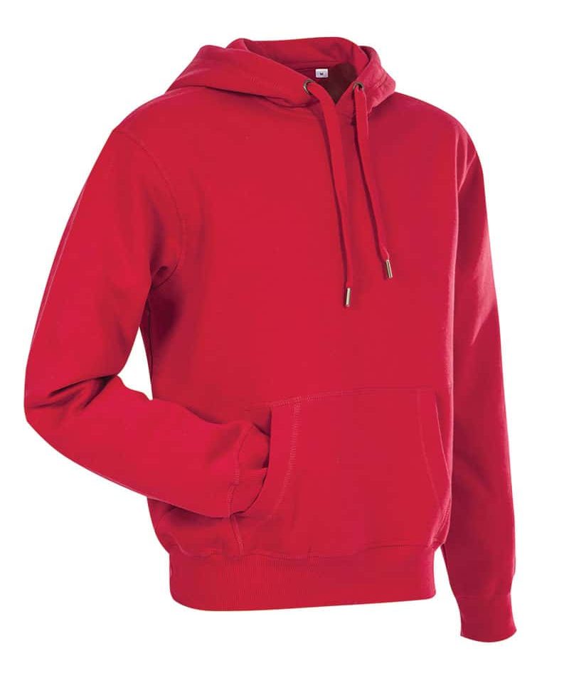 Felpa Cappuccio e Tasca a Marsupio Stedman ST5600 Rosso