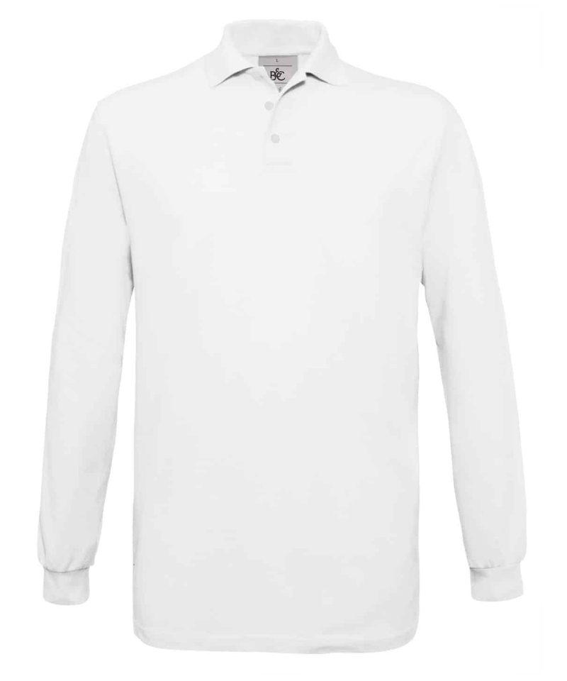 Polo Uomo Manica Lunga BC Collection BCPU414 14 Polo Uomo Manica Lunga BC Collection BCPU414 bianco