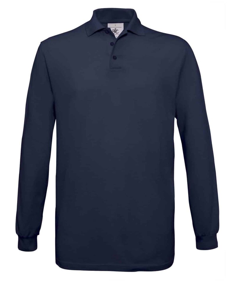 Polo Uomo Manica Lunga BC Collection BCPU414 23 Polo Uomo Manica Lunga BC Collection BCPU414 blu notte