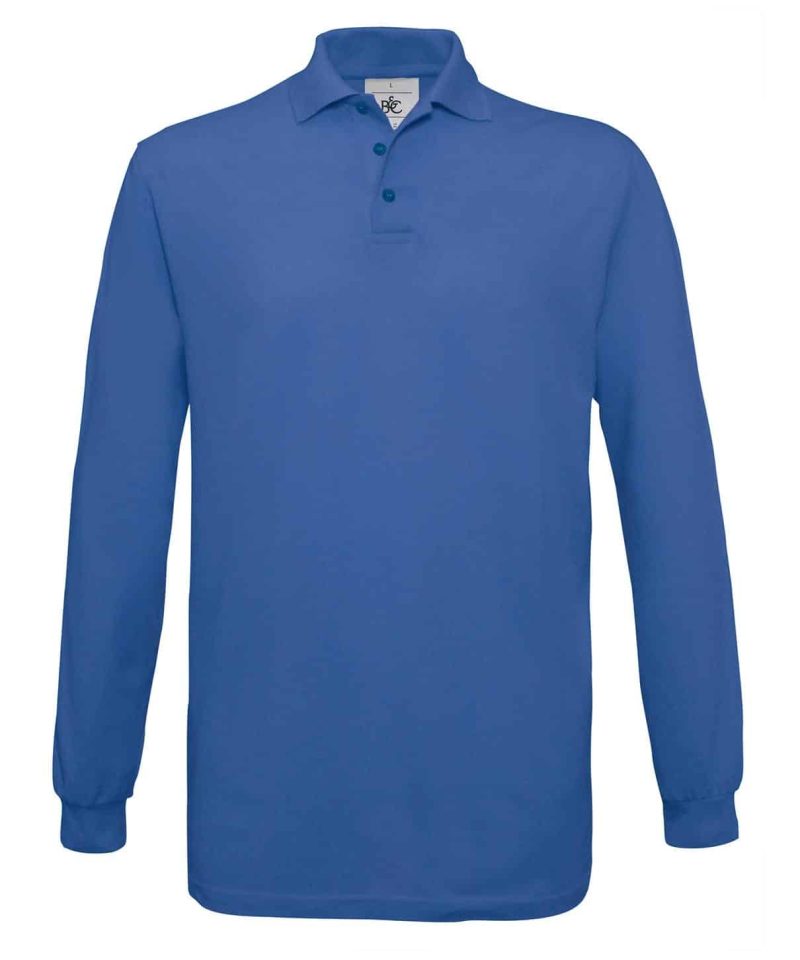 Polo Uomo Manica Lunga BC Collection BCPU414 blu royal