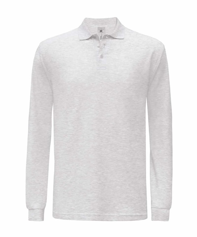 Polo Uomo Manica Lunga BC Collection BCPU414 15 Polo Uomo Manica Lunga BC Collection BCPU414 grigio chiaro