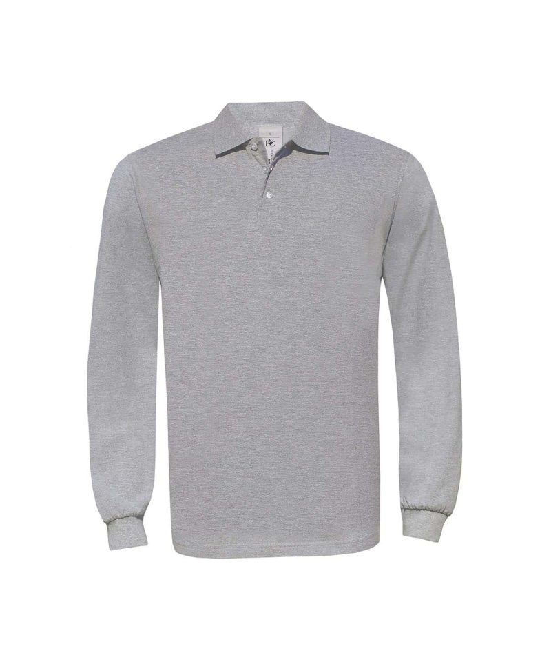 Polo Uomo Manica Lunga BC Collection BCPU414 16 Polo Uomo Manica Lunga BC Collection BCPU414 grigio medio