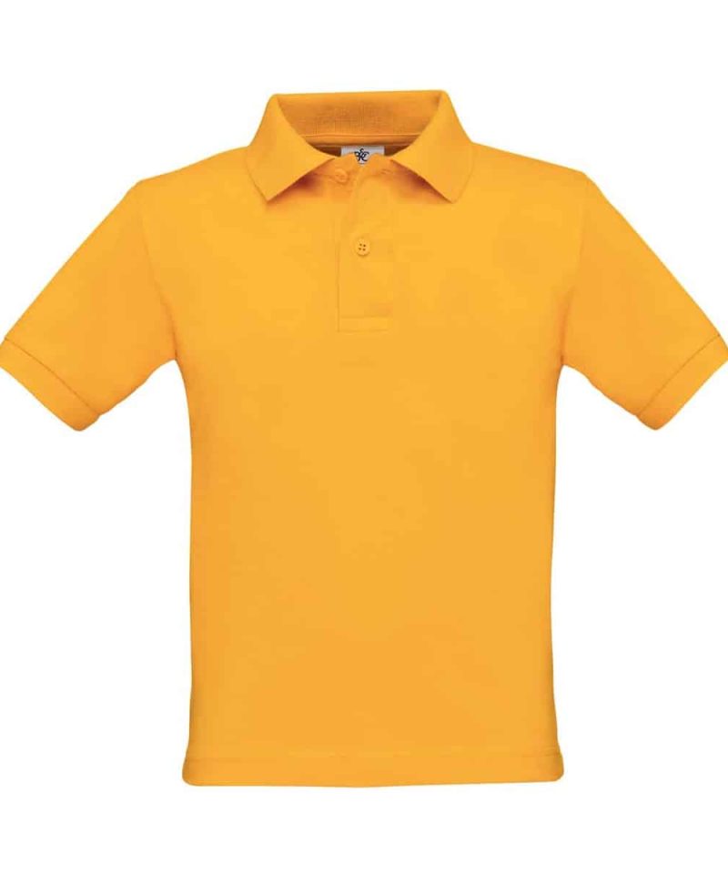 Polo Bambino Manica Corta Safran B&C Collection BCPK486 32 Polo Bambino Manica Corta Safran BCPK486 giallo girasole