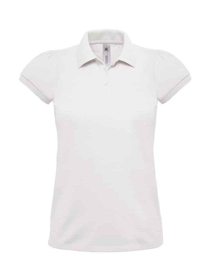 Polo Donna Manica Corta Arricciata BCPW460 23 Polo Donna Manica Corta Arricciata BCPW460 Bianco