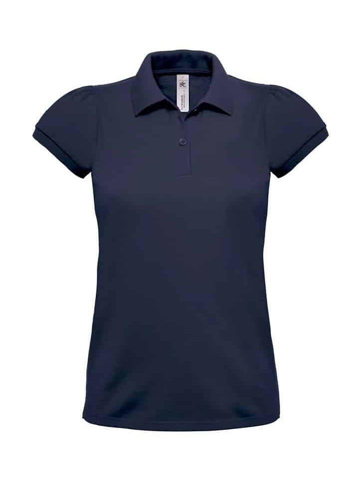 Polo Donna Manica Corta Arricciata BCPW460 21 Polo Donna Manica Corta Arricciata BCPW460 Blu Navy