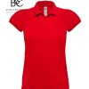 Polo Donna Manica Corta Arricciata BCPW460 2 Polo-Donna-Manica-Corta-Piquet-Moda-Manica-Arricciata-BCPW460-Rosso-1