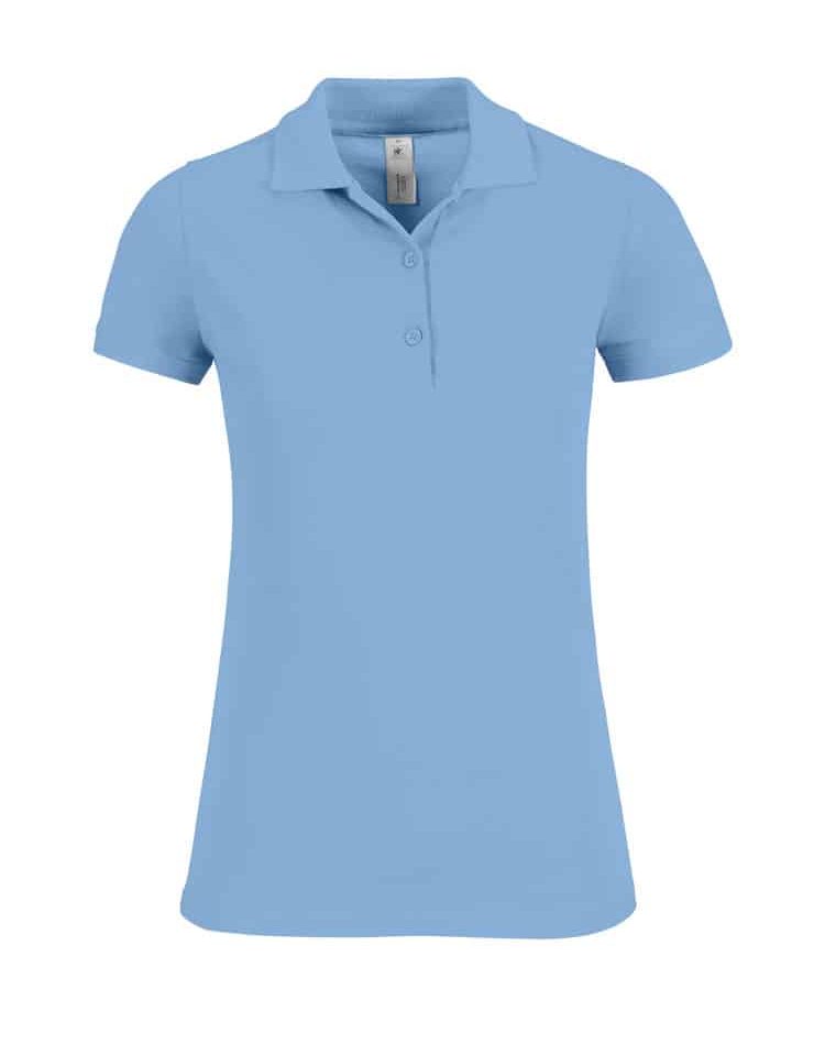 Polo Donna Longer Safran B&C Collection BCPW457 40 Polo Donna Longer Safran B&C Collection BCPW457 azzurro cielo