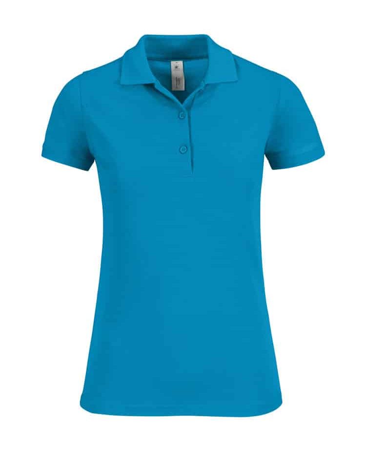 Polo Donna Longer Safran B&C Collection BCPW457 39 Polo Donna Longer Safran B&C Collection BCPW457 Blu atollo