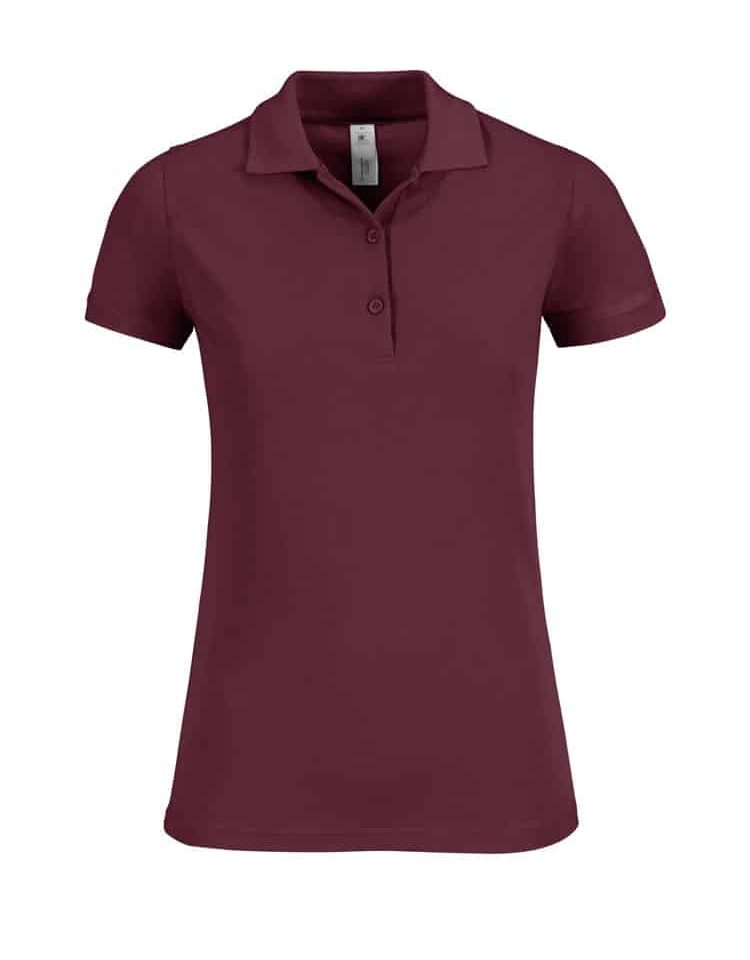 Polo Donna Longer Safran B&C Collection BCPW457 37 Polo Donna Longer Safran B&C Collection BCPW457 bordeaux