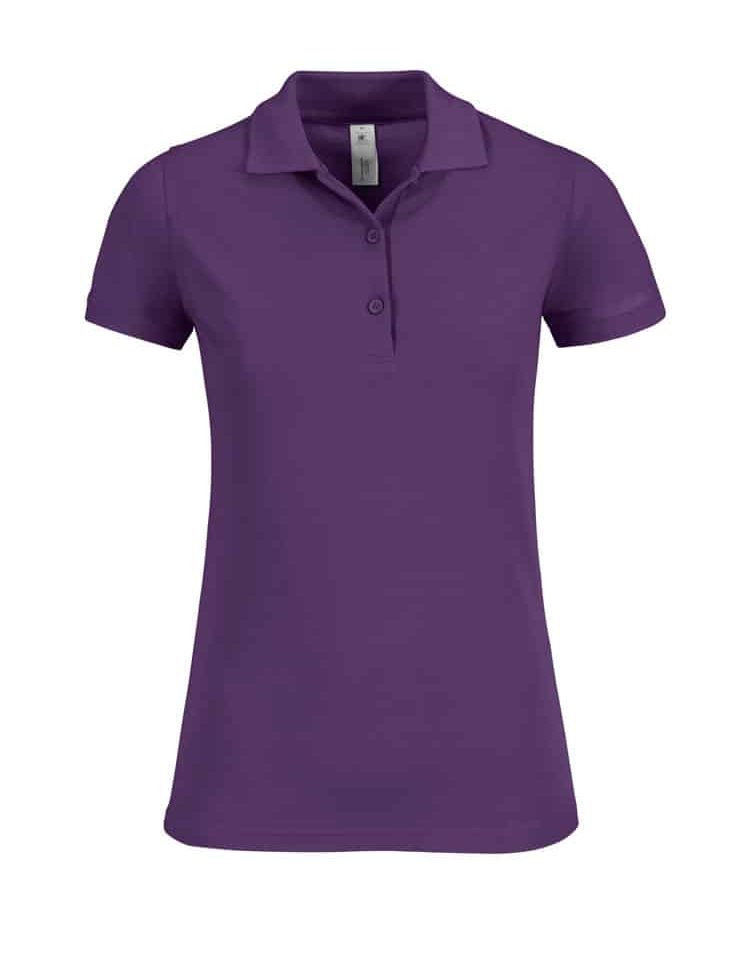 Polo Donna Longer Safran B&C Collection BCPW457 41 Polo Donna Longer Safran B&C Collection BCPW457 viola porpora