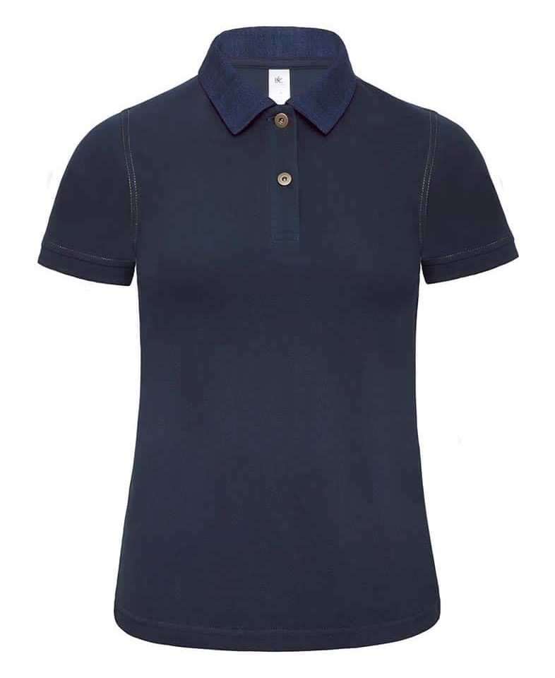 Polo Donna Manica Corta Collo Jeans BC Collection BCPWD31 8 Polo Donna Manica Corta Collo Jeans BC Collection BCPWD31 Blu Navy