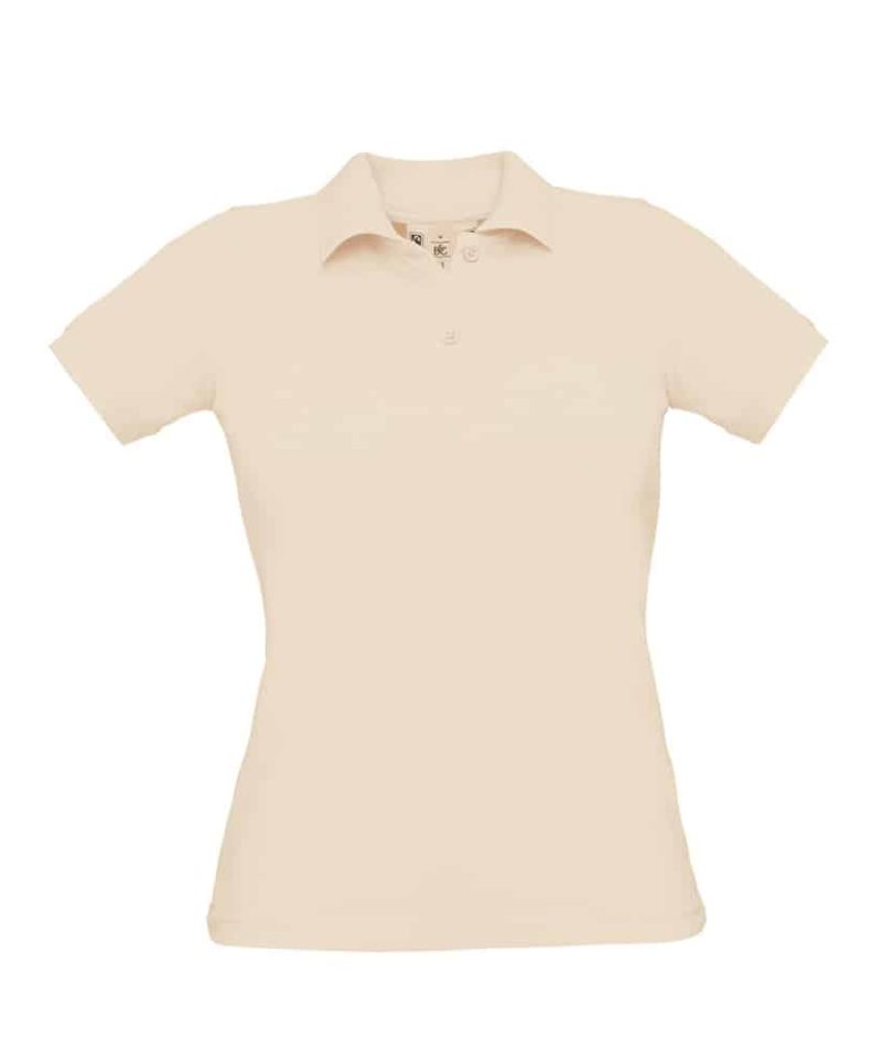 Polo-Donna-Moda-Manica-Corta-in-Cotone-Organico-Biologico-BCPWB20-Naturale