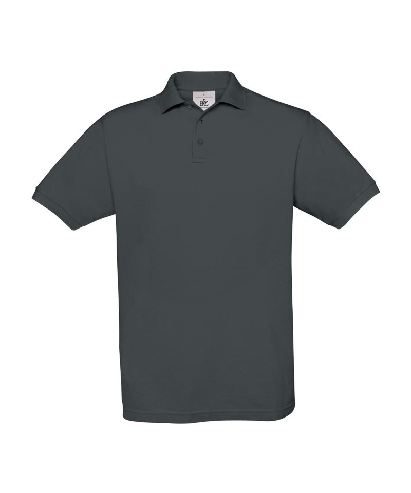 Polo Uomo Manica Corta Safran BC Collection BCPU409 67 Polo Uomo Manica Corta Piquet Safran BCPU409 Grigio Scuro