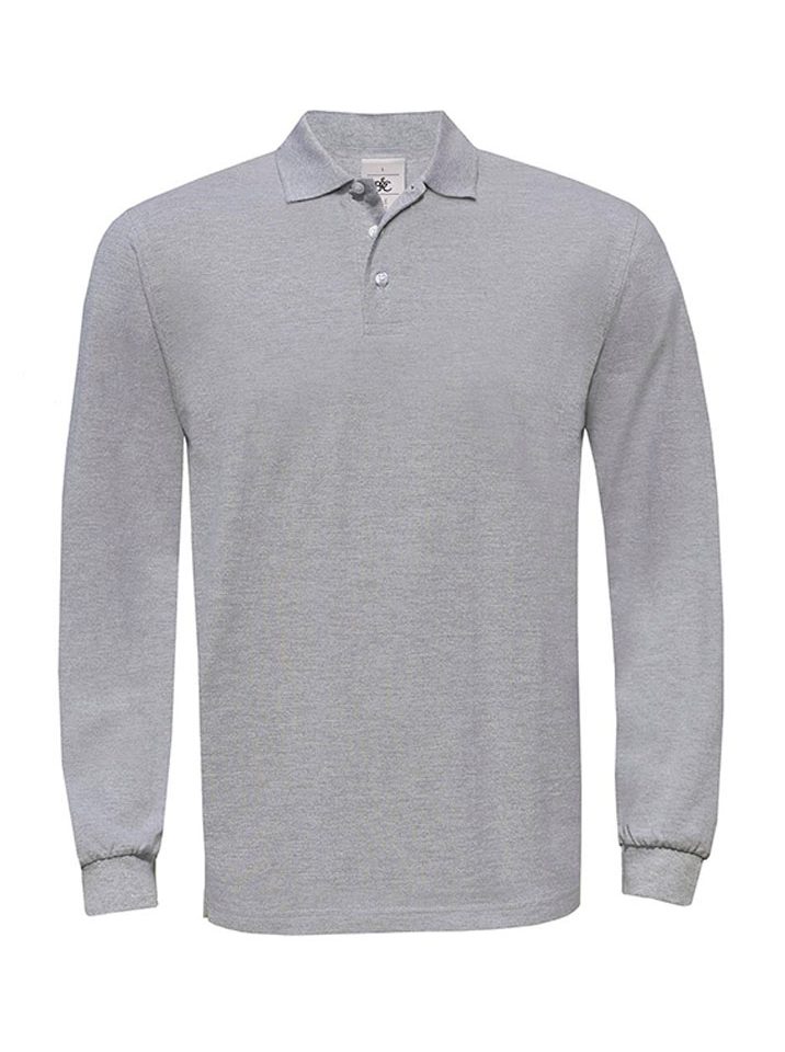Polo Uomo Manica Lunga Heavymill BC Collection BCPU423 13 Polo-uomo-Manica-Lunga-Heavymill-BCPU423-Grigio-Melange-Medio