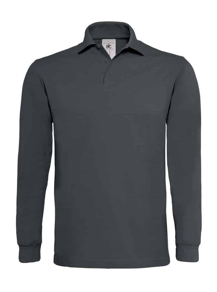 Polo Uomo Manica Lunga Heavymill BC Collection BCPU423 12 Polo-uomo-Manica-Lunga-Heavymill-BCPU423-Grigio-Scuro