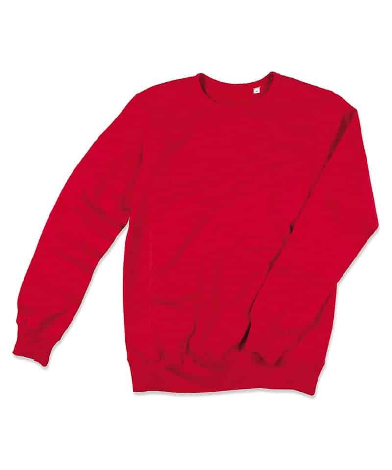 Felpa Uomo Girocollo poliestere/cotone 280g Stedman ST5620 rosso
