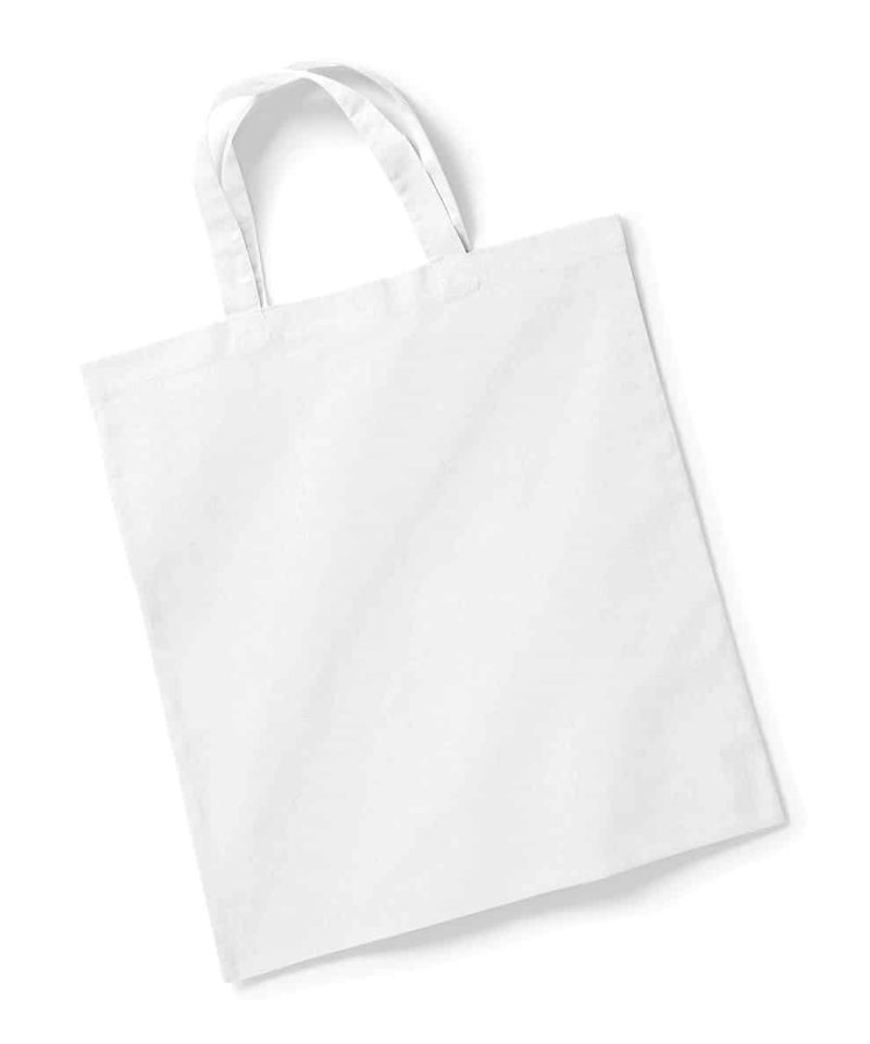 Shopper in Cotone 38x42cm Manici Corti Westford Mill W101S 16 Shopper in Cotone 38x42cm Manici Corti Westford Mill W101S Bianco
