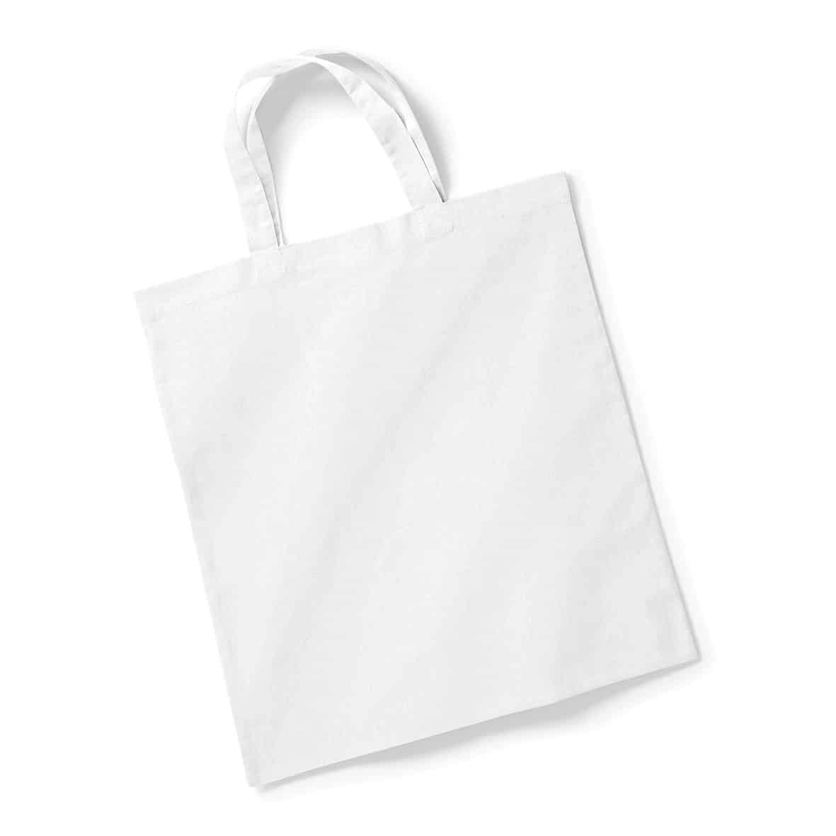 Shopper in Cotone 38x42cm Manici Corti Westford Mill W101S 5 Shopper in Cotone 38x42cm Manici Corti Westford Mill W101S Bianco