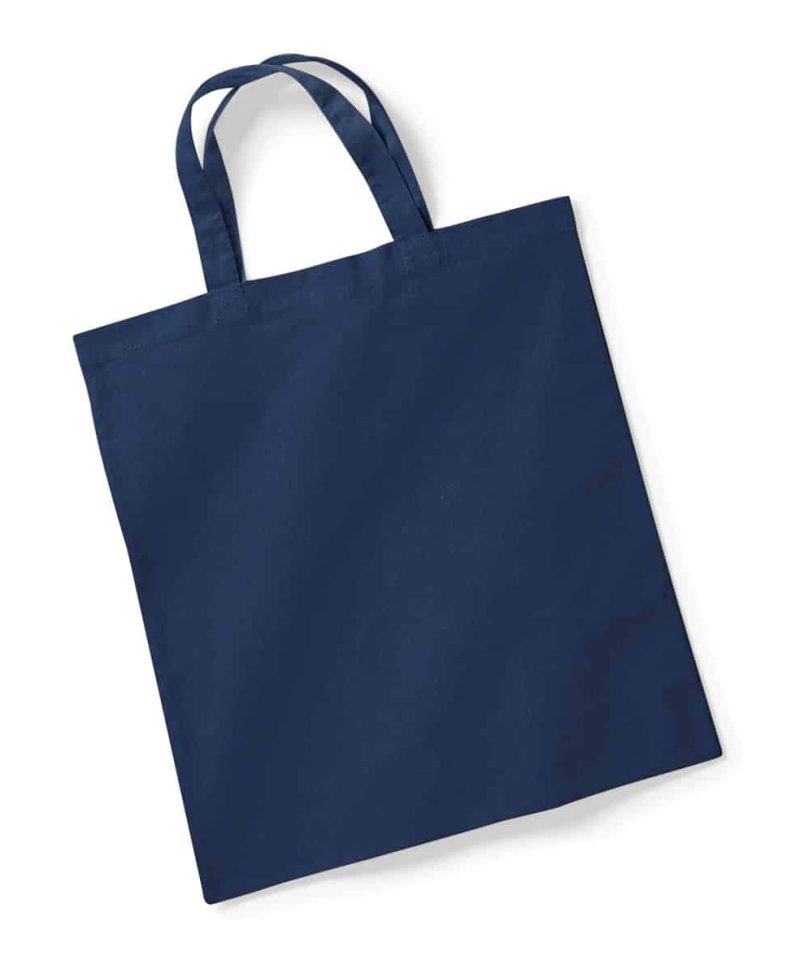 Shopper in Cotone 38x42cm Manici Corti Westford Mill W101S 18 Shopper in Cotone 38x42cm Manici Corti Westford Mill W101S Blu Navy