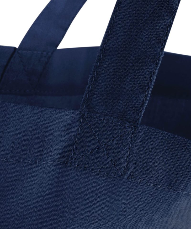 Shopper in Cotone 38x42cm Manici Corti Westford Mill W101S 19 Shopper in Cotone 38x42cm Manici Corti Westford Mill W101S Blu Navy y Cuciture