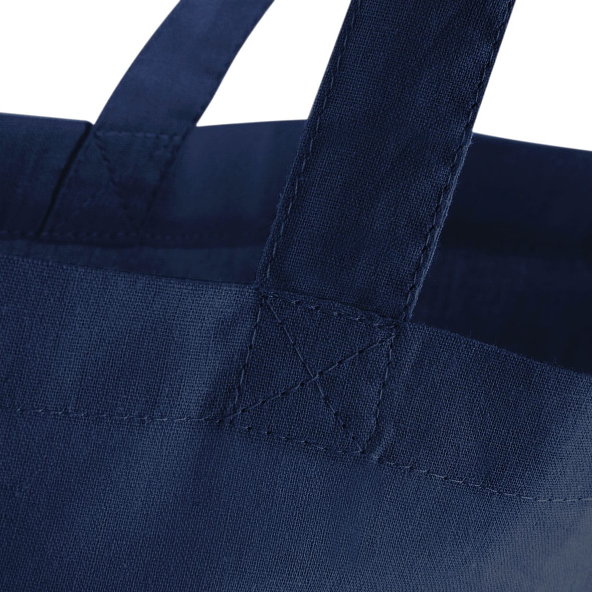 Shopper in Cotone 38x42cm Manici Corti Westford Mill W101S 8 Shopper in Cotone 38x42cm Manici Corti Westford Mill W101S Blu Navy y Cuciture