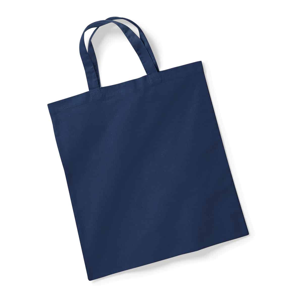 Shopper in Cotone 38x42cm Manici Corti Westford Mill W101S 7 Shopper in Cotone 38x42cm Manici Corti Westford Mill W101S Blu Navy
