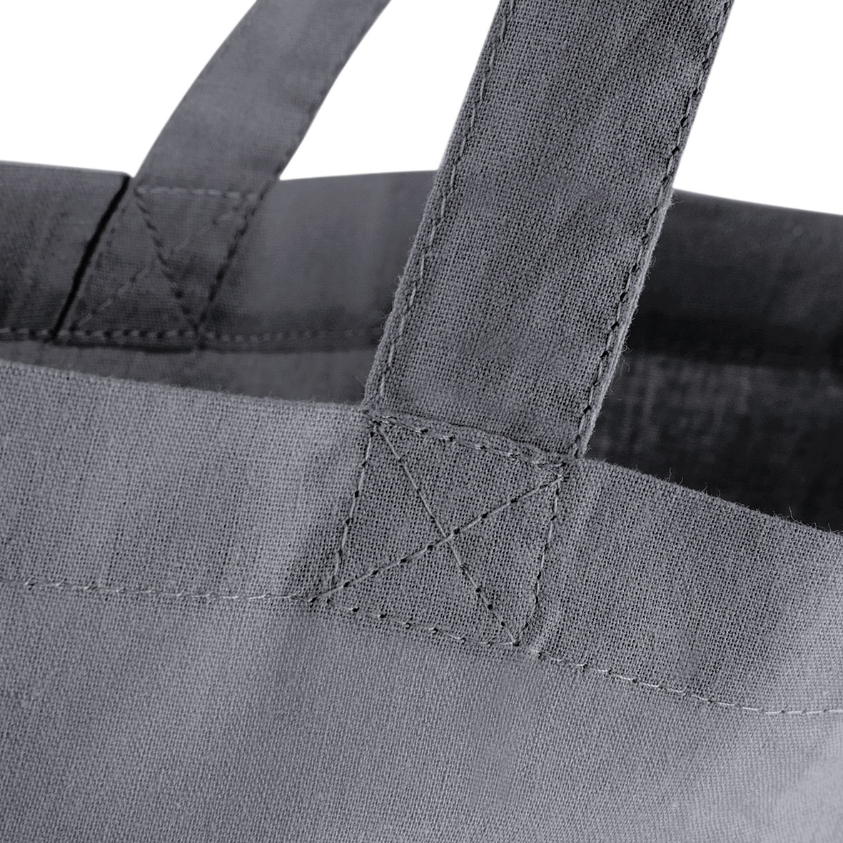 Shopper in Cotone 38x42cm Manici Corti Westford Mill W101S 9 Shopper in Cotone 38x42cm Manici Corti Westford Mill W101S Grigio Medio Cuciture
