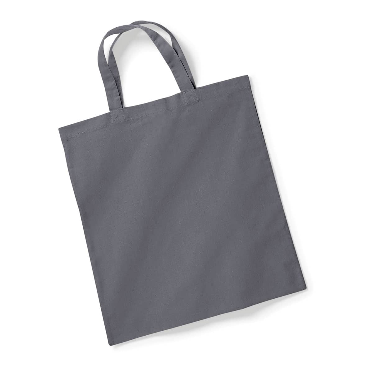 Shopper in Cotone 38x42cm Manici Corti Westford Mill W101S 10 Shopper in Cotone 38x42cm Manici Corti Westford Mill W101S Grigio Medio