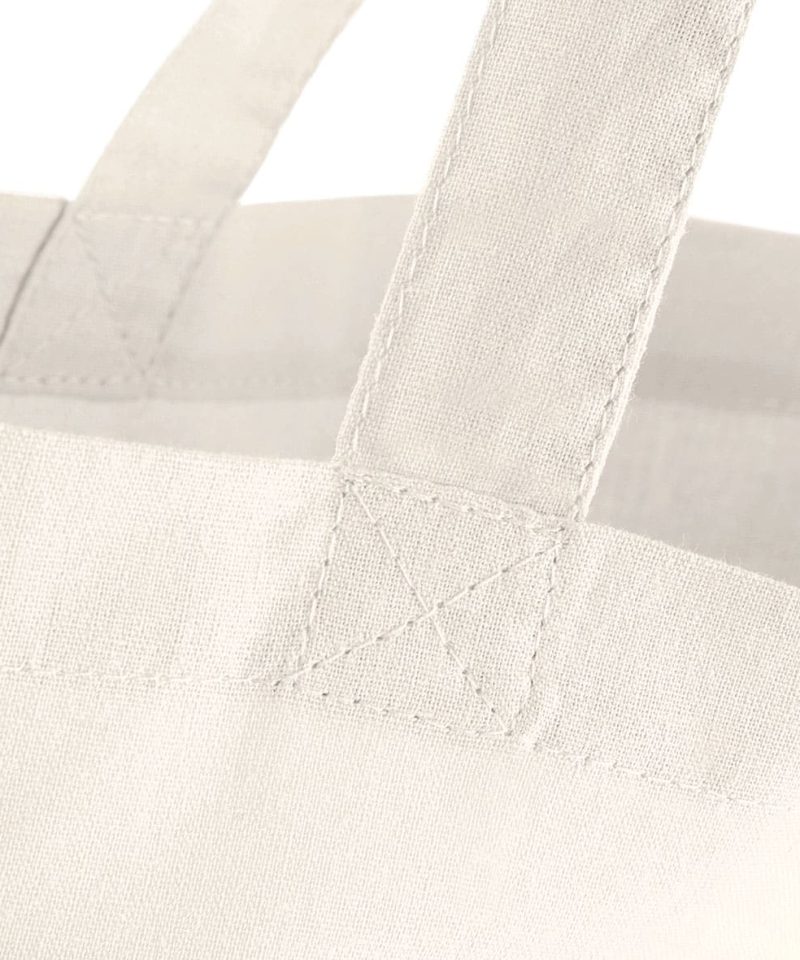 Shopper in Cotone 38x42cm Manici Corti Westford Mill W101S 15 Shopper in Cotone 38x42cm Manici Corti Westford Mill W101S Naturale cuciture
