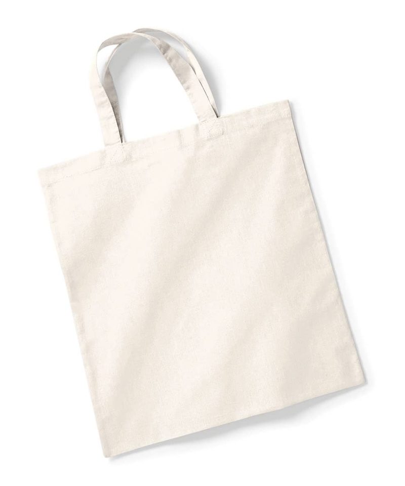 Shopper in Cotone 38x42cm Manici Corti Westford Mill W101S Naturale