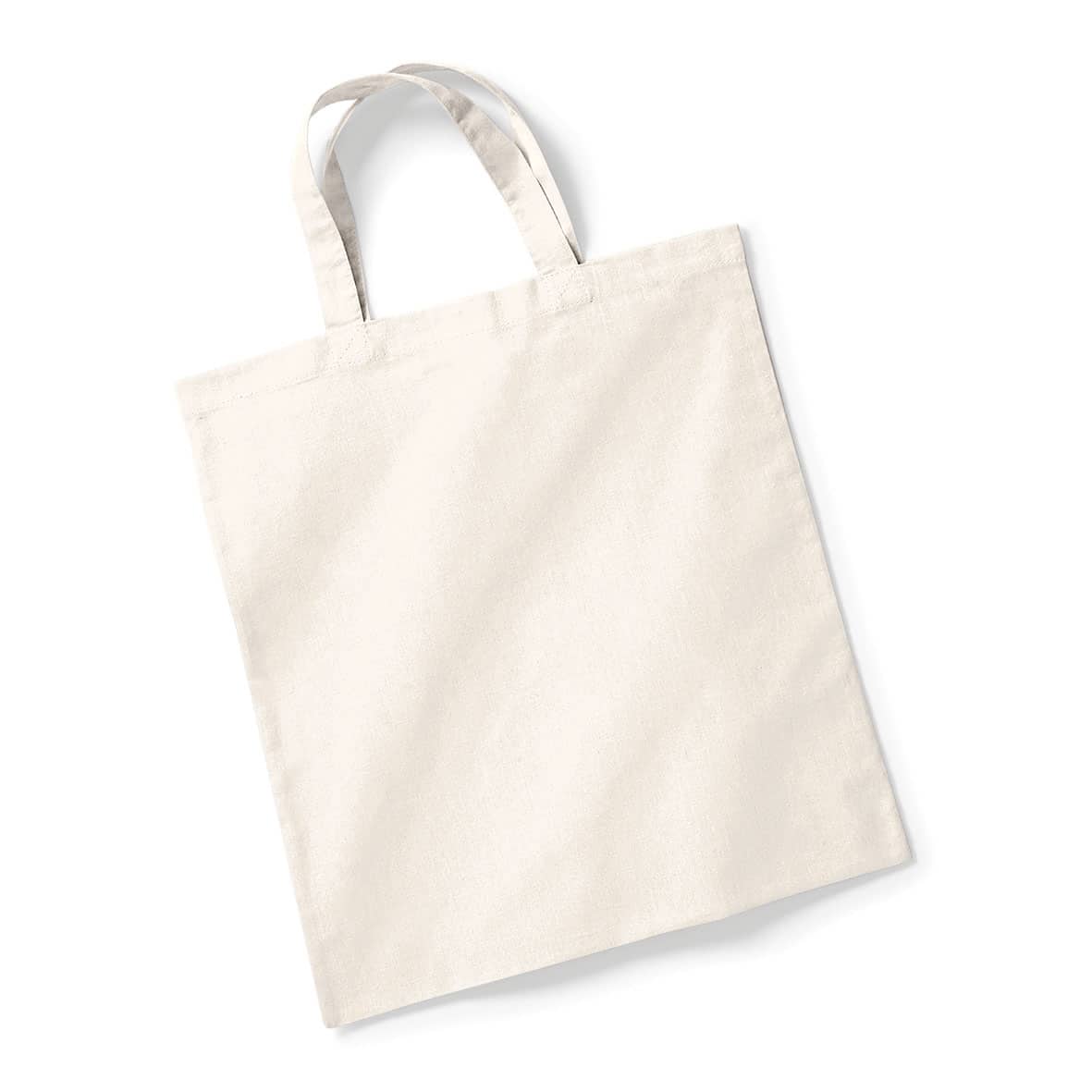 Shopper in Cotone 38x42cm Manici Corti Westford Mill W101S 2 Shopper in Cotone 38x42cm Manici Corti Westford Mill W101S Naturale