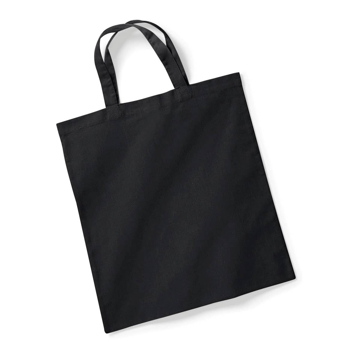 Shopper in Cotone 38x42cm Manici Corti Westford Mill W101S 11 Shopper in Cotone 38x42cm Manici Corti Westford Mill W101S Nero