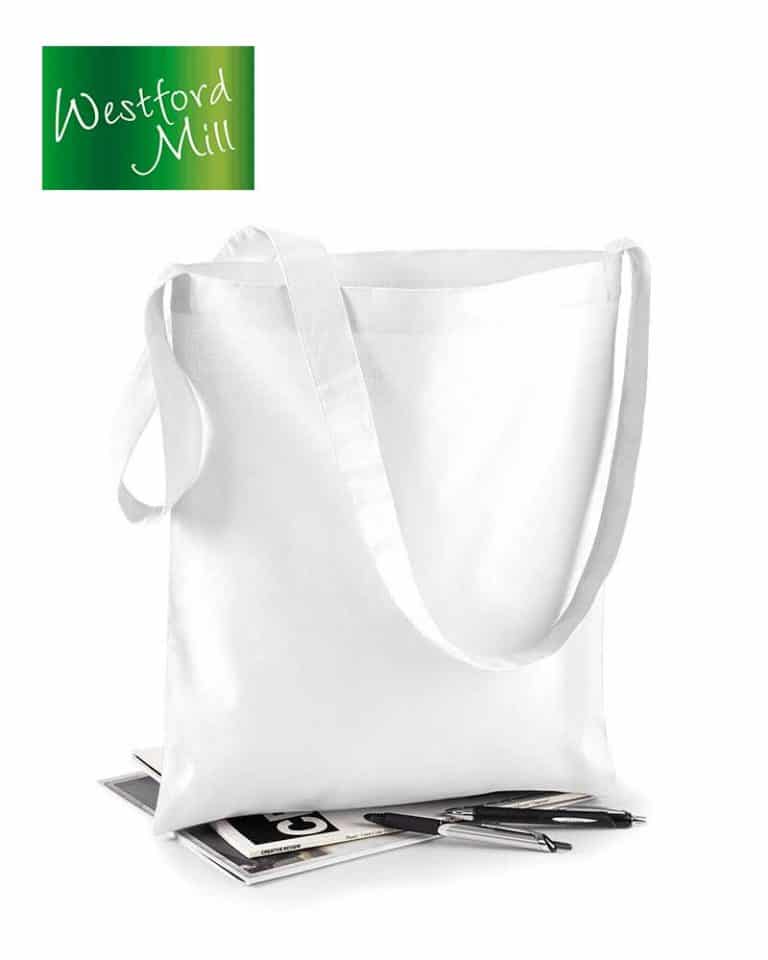 Shopper In TNT Con Soffietto - 50 Pezzi, 38x34x10 Cm, 9 Litri, Manici Lunghi 58 Cm, Tessuto 80 G/m² Termosaldato