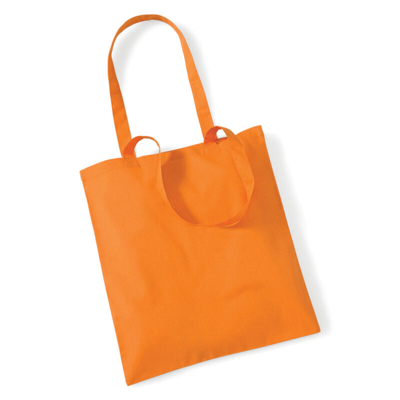 Shopper in cotone Manici Lunghi W101 arancio