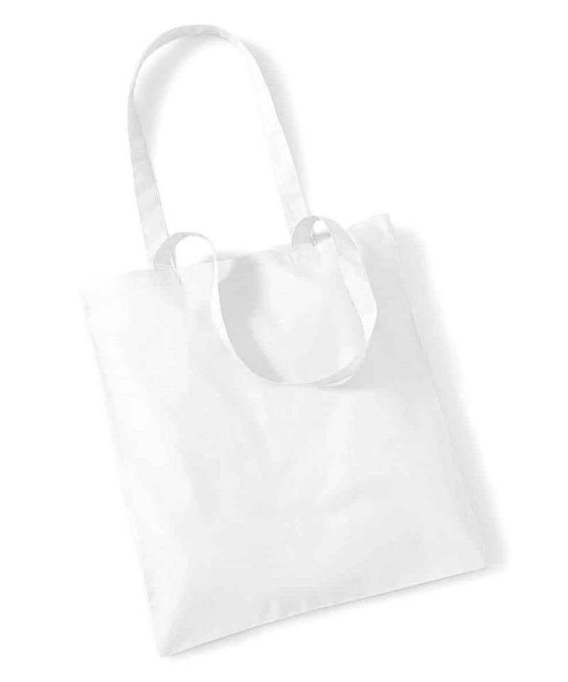 Shopper in cotone Manici Lunghi W101 bianco