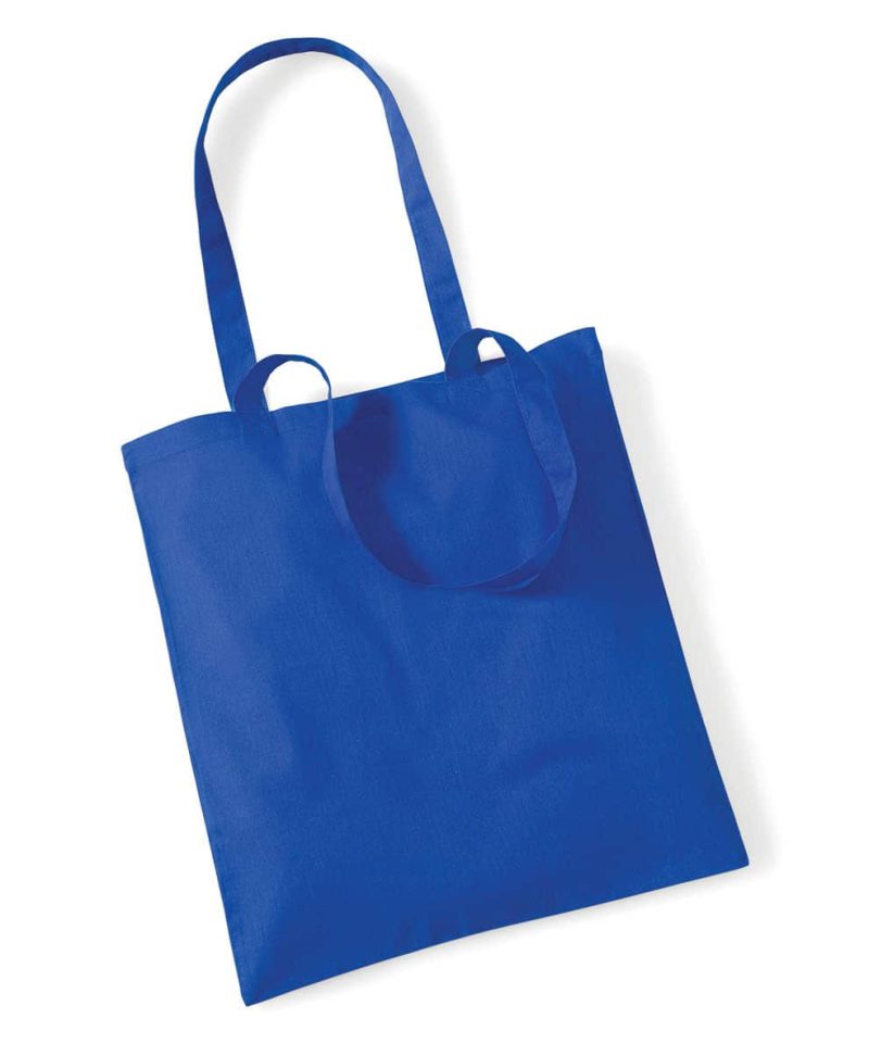 Shopper in cotone Manici Lunghi W101 blu royal