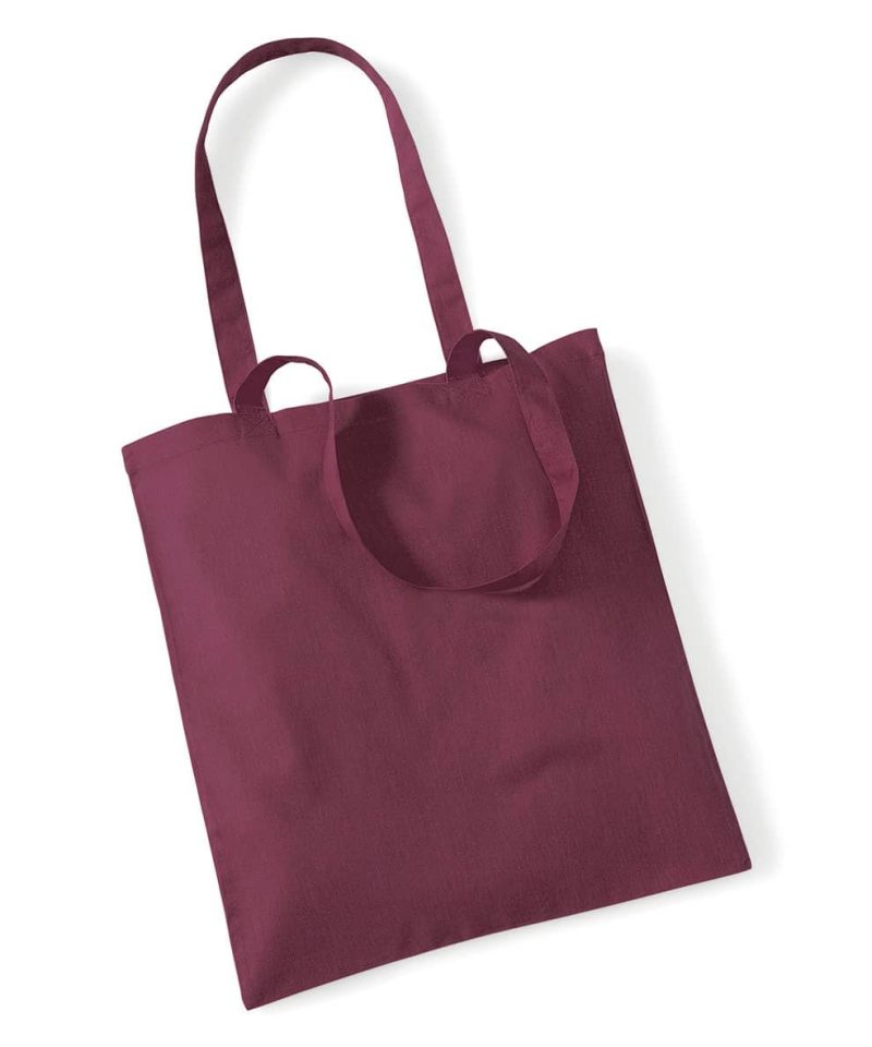 Shopper in cotone Manici Lunghi W101 burgundy