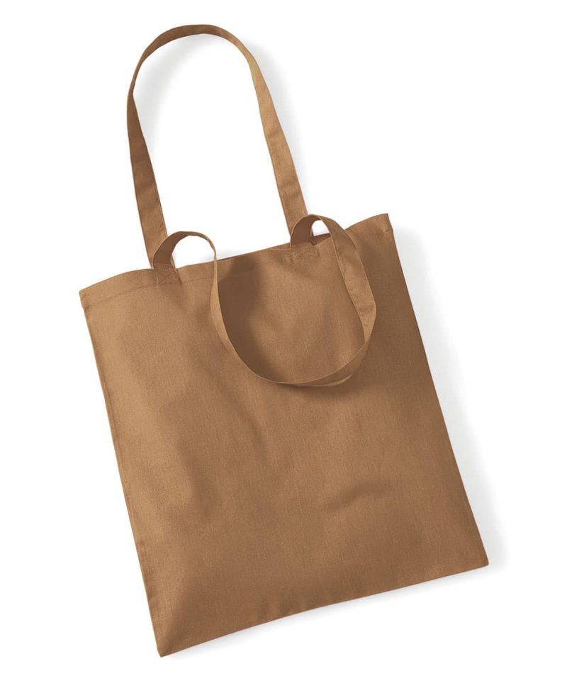 Shopper in cotone Manici Lunghi W101 caramello